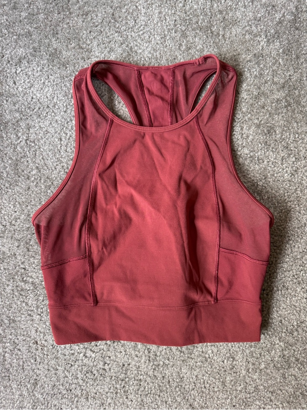 Lulu lemon red cropped tank top